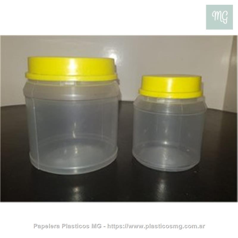 POTE PLASTICO CRISTAL MIEL 250GRS CON TAPA ROSCA AMARILLA *UNID