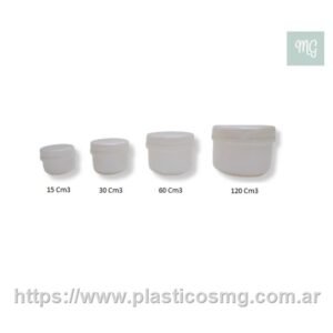 POTE PLASTICO NATURAL CON TAPA PRESION.100.GRS *UNID